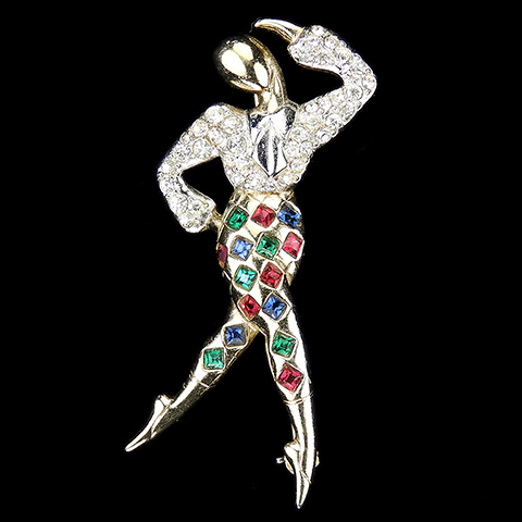 Boucher 'Ballet of Jewels' 'Carnival' Harlequin Male Ballet Dancer Pin