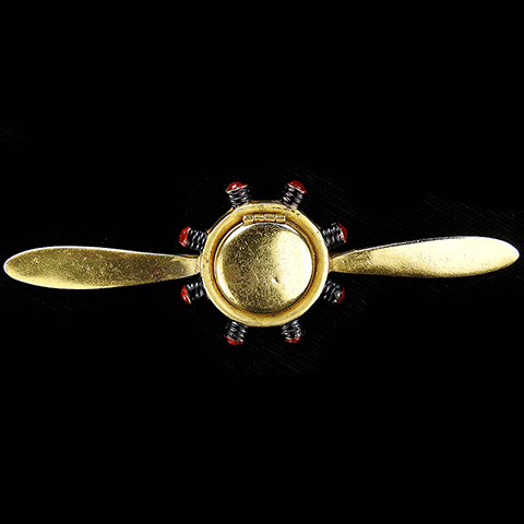 Silson WW2 Patriotic Air Force Propeller Photo Locket Pin