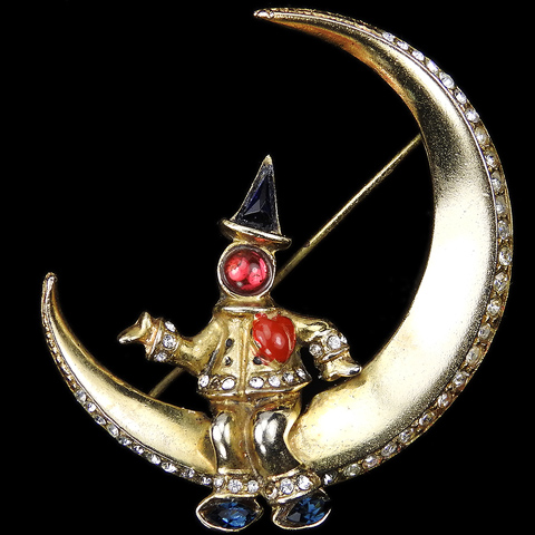 Corocraft Sterling Lovesick Man in the Moon Pin