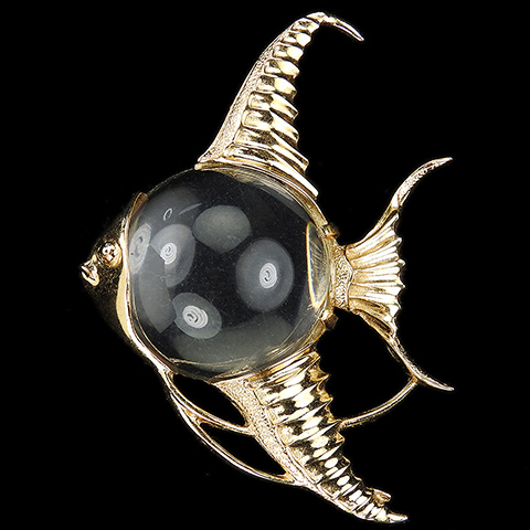 Cathé (after Trifari) Jelly Belly Angelfish Fish Pin