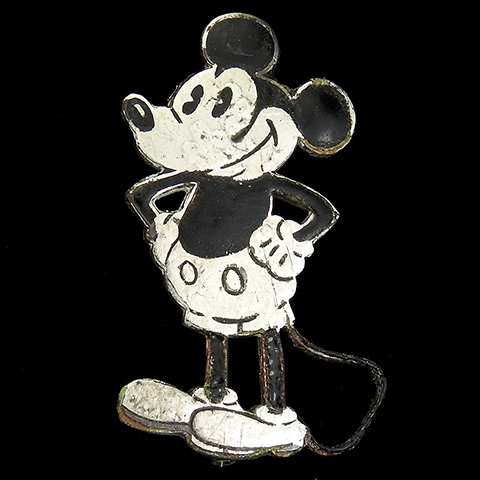 Walt Disney by Charles Horner England Sterling and Enamel Mickey Mouse Pin