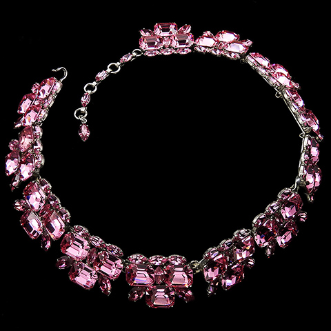 Roger Jean Pierre Made in France Pink Topaz Choker Necklace