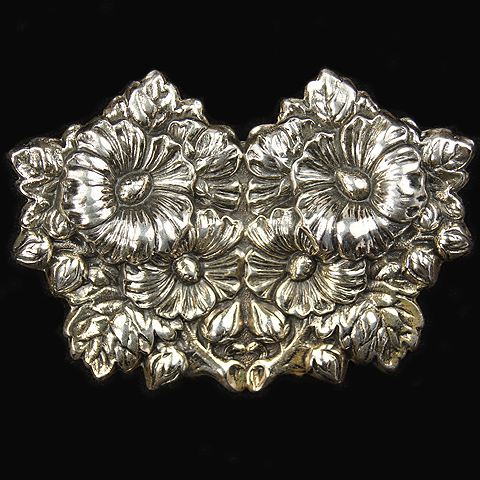 Joseff of Hollywood Silver Flower Branches Pin
