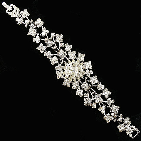 Pennino Pave Intertwined Diamond Flowers Bracelet