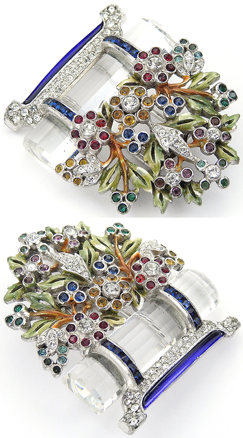 Dujay Pave Enamel Multicolour Stones and Invisibly Set Sapphires ...