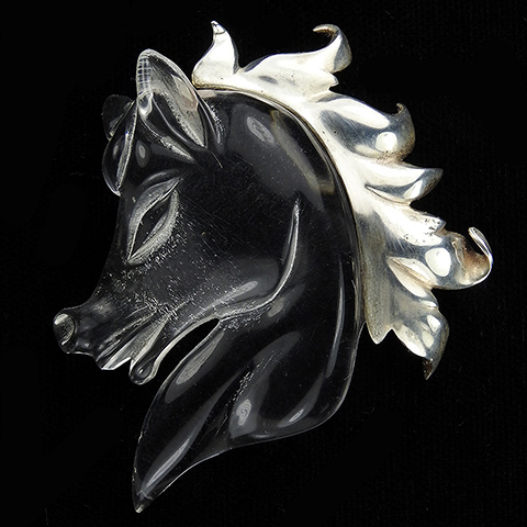 Jelly Belly Horse Head with Sterling Silver Mane Pin