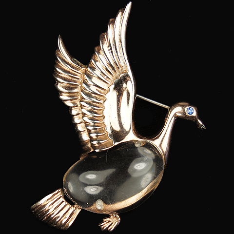 Jelly Belly Sterling Flying Swan Pin