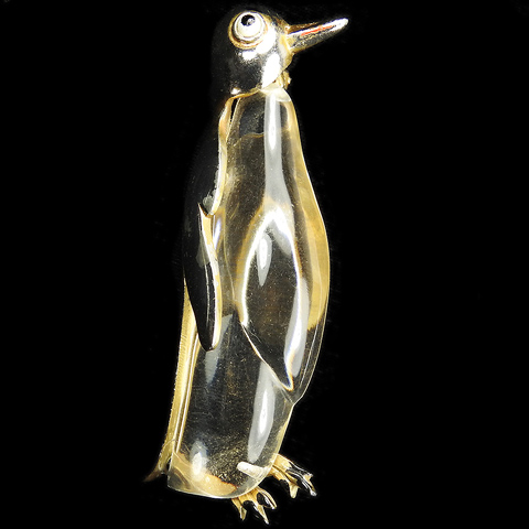 Gold and Enamel Jelly Belly 'Joe Penguin' Pin