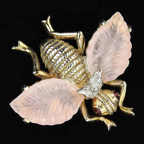 Jomaz Gold and Pink Fruit Salads Bug with Wings Pins