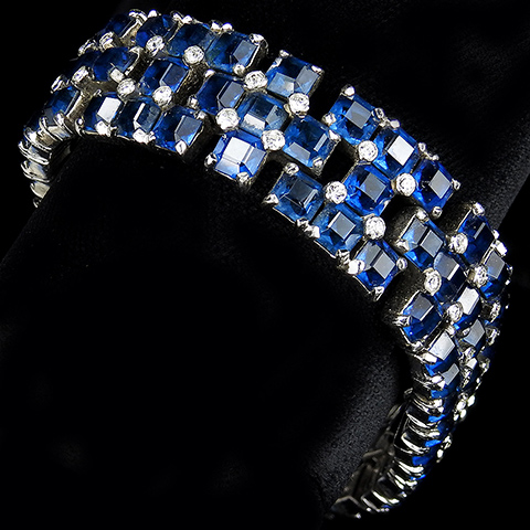 Joseph Mazer Jomaz Spangles and Invisibly Set Sapphires Bracelet
