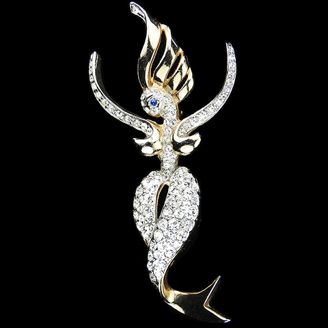 Reja Gold and Pave Mermaid Pin