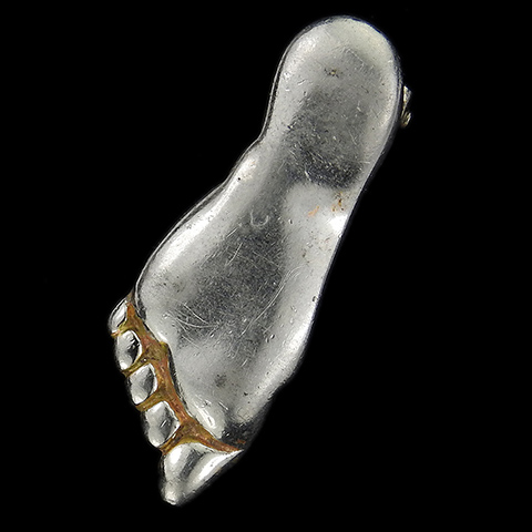 Deja Silver Cherub or Baby's Foot Pin Clip