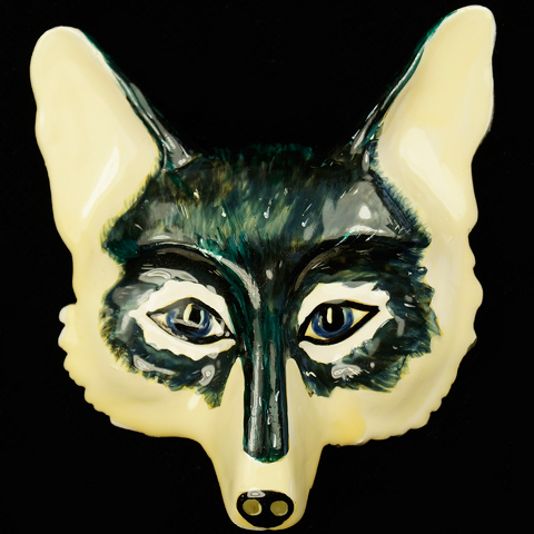 Trifari 'Alfred Philippe' Blue Fox Face Pin