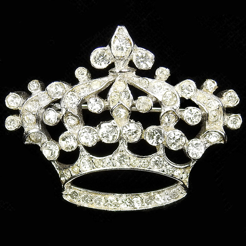 Trifari 'Alfred Philippe' Pave Coronet Crown Pin