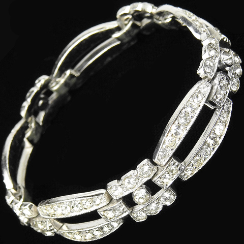 KTF Trifari 'Alfred Philippe' Linked Pave Arches Bracelet