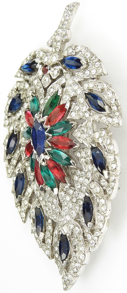 KTF Trifari 'Alfred Philippe' 1930s Jewels of India Pave and Tricolour ...