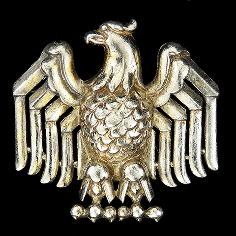 Trifari 'Alfred Philippe' WW2 US Patriotic Gold American Eagle Pin